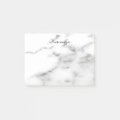 Post-it® Notes postales de l'arrière - plan en marbre blanc (Devant)