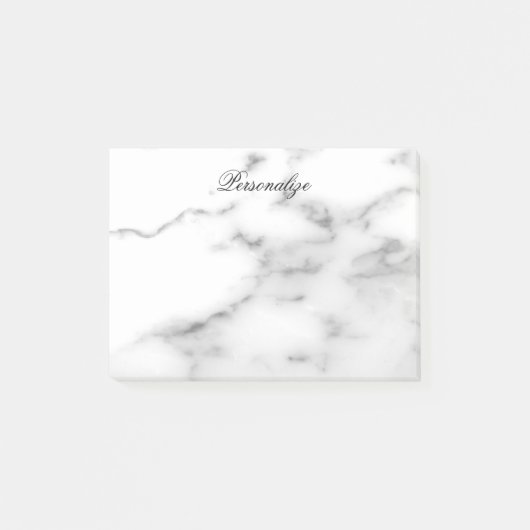 Post-it® Notes postales de l'arrière - plan en marbre blanc (Devant)
