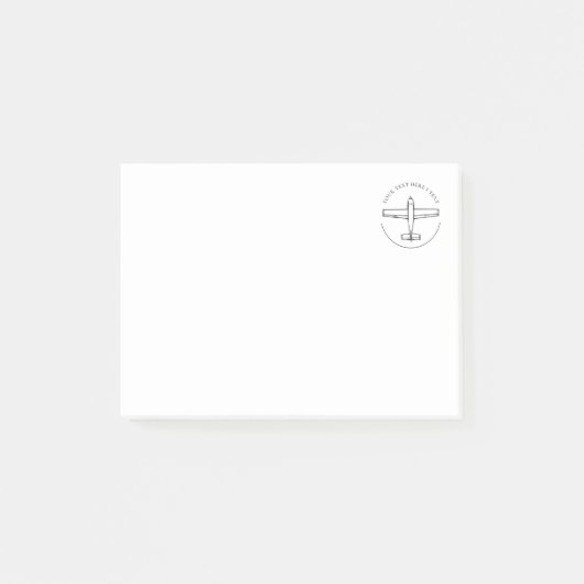 Post-it® Notes postales de l'avion d'aviation (Devant)