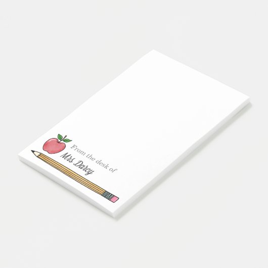 Post-it® Notes postales de l'enseignant personnalisé Apple (Incliné)