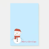 Post-it® Notes postales de Noël Snowman (Devant)
