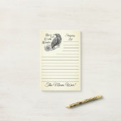 Post-it® Notes postales de Rose et de Crow Woods (Sur un bureau)