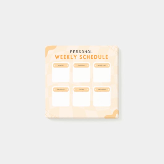Post-it® Notes postales du calendrier hebdomadaire personne (Devant)