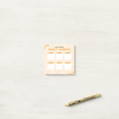Post-it® Notes postales du calendrier hebdomadaire personne (Sur un bureau)