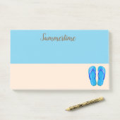 Post-it® Notes postales du jour de la plage (Sur un bureau)