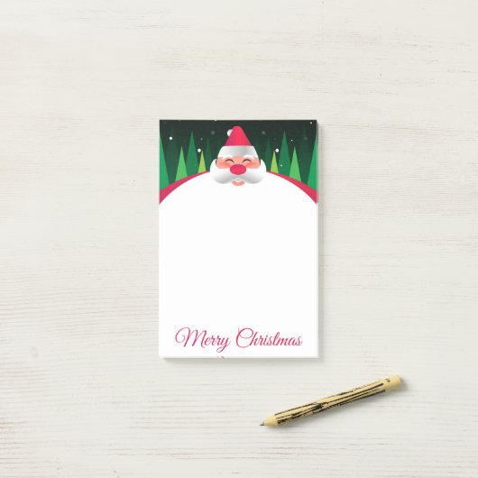 Post-it® Notes postales du Père Noël de Noël (Sur un bureau)