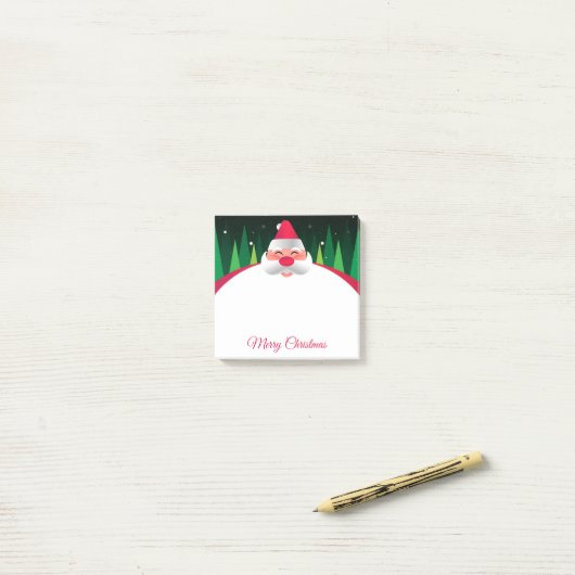 Post-it® Notes postales du Père Noël de Noël (Sur un bureau)