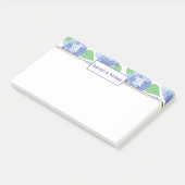 Post-it® Notes postales florales de l'Hydrangée bleue perso (Incliné)
