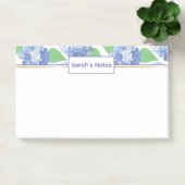 Post-it® Notes postales florales de l'Hydrangée bleue perso (Bureau)