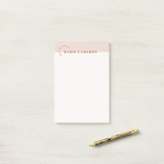 Post-it® Notes postales Pastel simple - Brown (Sur un bureau)