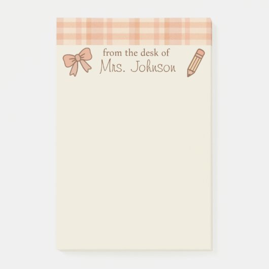 Post-it® Notes postales personnalisées 4"x6" pour un enseig (Devant)