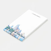 Post-it® Notes postales personnalisées Autin Texas Skyline (Incliné)