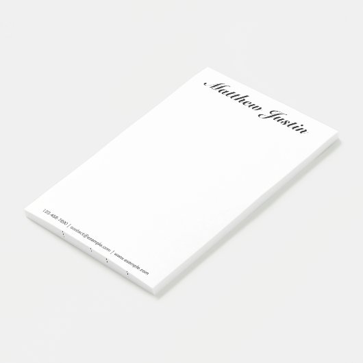 Post-it® Notes postales personnalisées avec nom et informat (Incliné)