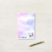 Post-it® Notes postales personnalisées Cadeau de l'enseigna (Sur un bureau)