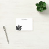 Post-it® Notes postales personnalisées de Boston Terrier Pu (Bureau)