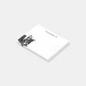 Post-it® Notes postales personnalisées de Boston Terrier Pu (Incliné)