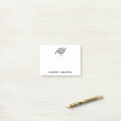 Post-it® Notes postales personnalisées de Guinée Fowl (Sur un bureau)