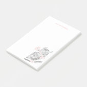 Post-it® Notes postales personnalisées de la Chouette à gra (Incliné)