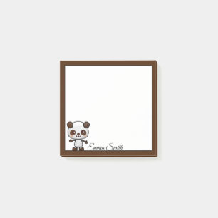 Post-it® Notes postales personnalisées de l'ours Kawaii Pan