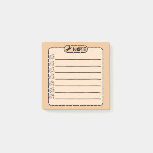 Post-it® Notes postales personnalisées de mignon chien noir