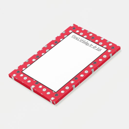 Post-it® Notes postales personnalisées de Noël Jingle Bells (Incliné)