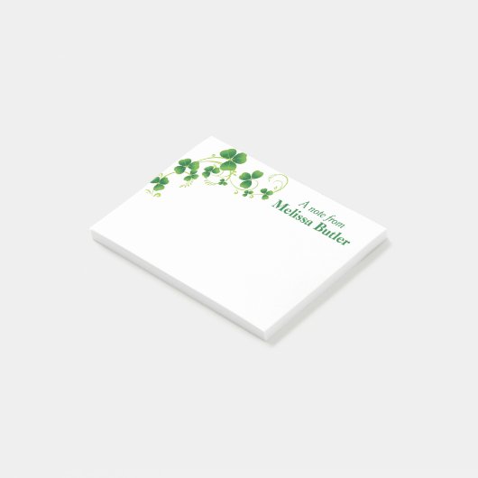 Post-it® Notes postales personnalisées des vignes shamrocks (Incliné)