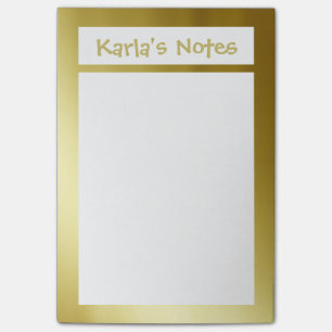 Post-it® Notes postales personnalisées encadrées d'or