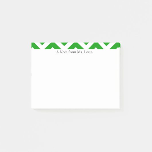Post-it® Notes postales personnalisées Lignes Chevron blanc (Devant)