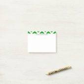Post-it® Notes postales personnalisées Lignes Chevron blanc (Sur un bureau)