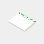 Post-it® Notes postales personnalisées Lignes Chevron blanc (Incliné)