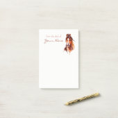 Post-it® Notes postales personnalisées pour l'art du cheval (Sur un bureau)