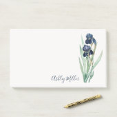 Post-it® Notes postales personnalisées Purple Iris (Sur un bureau)
