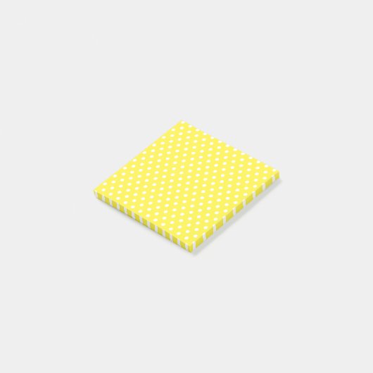 Post-it® Notes postales Pois jaunes (Incliné)