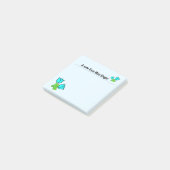 Post-it® Notes postales Roses bleues (Incliné)