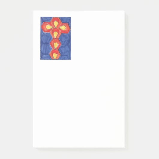 Post-it® Notes postales verticales Motif croisé (Devant)
