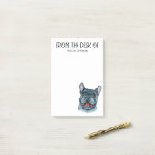 Post-it Notes pour amateur de Bouledogue Français (Sur un bureau)