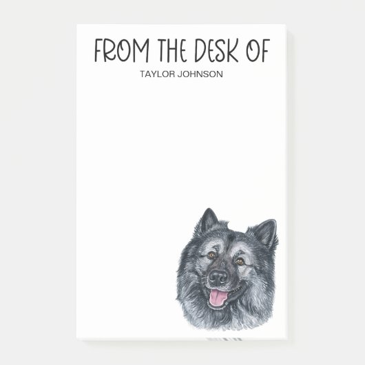 Post-it Notes pour amateur de Keeshond (Devant)