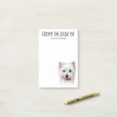 Post-it Notes pour amateur de Westie (Sur un bureau)