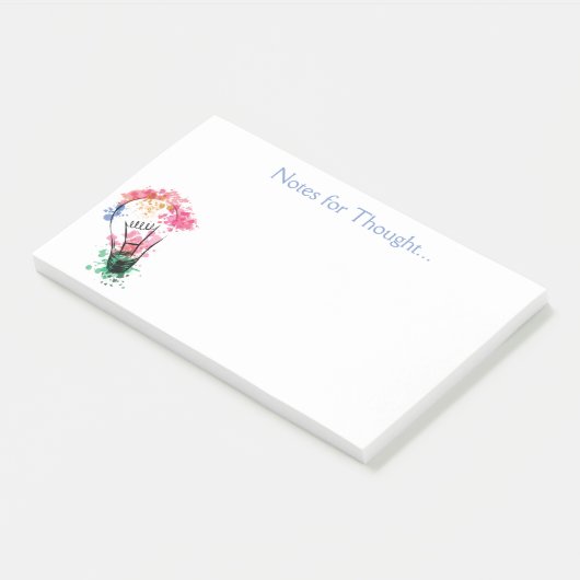 Post-it® Notes pour l'ampoule Aquarelle Pensée (Incliné)