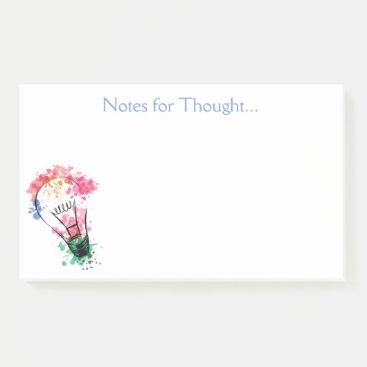 Post-it® Notes pour l'ampoule Aquarelle Pensée (Devant)