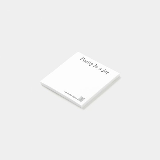 Post-it® notes pour Poésie dans un pot (Incliné)