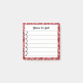 Post-it® Notes pour soi-même autocollantes lignées (Devant)