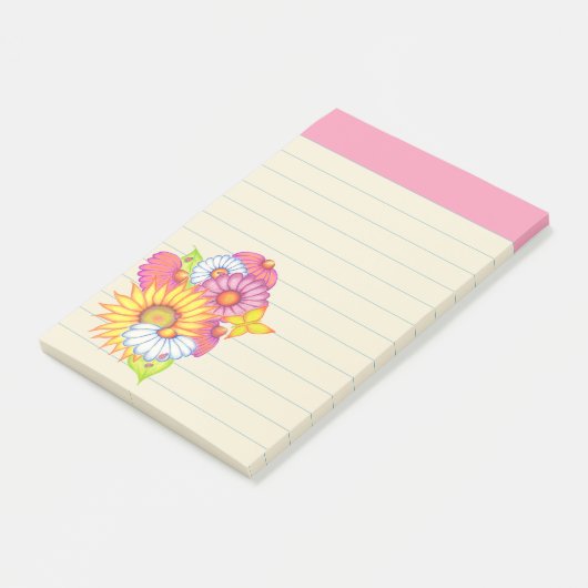 Post-it® Notes pour un Fleur sauvage d'été (Incliné)