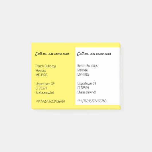 Post-it® Notes pour votre dépliant (Devant)