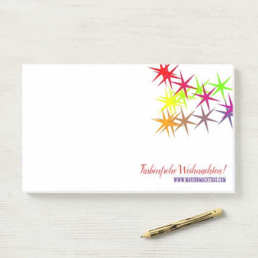 Post-it® Notes Rainbow de Noël (Sur un bureau)