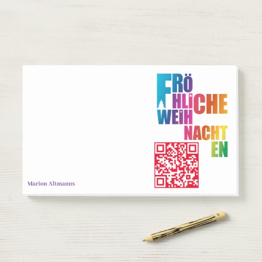 Post-it® Notes Rainbow de Noël (Sur un bureau)