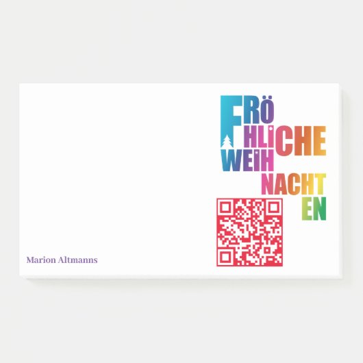 Post-it® Notes Rainbow de Noël (Devant)