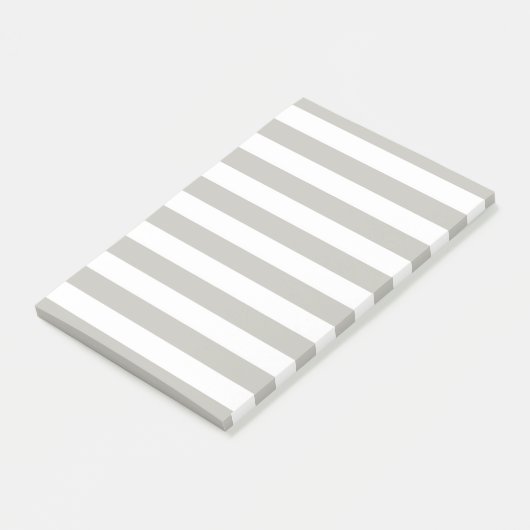 Post-it® Notes rayées grises et blanches (Incliné)
