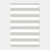 Post-it® Notes rayées grises et blanches (Devant)
