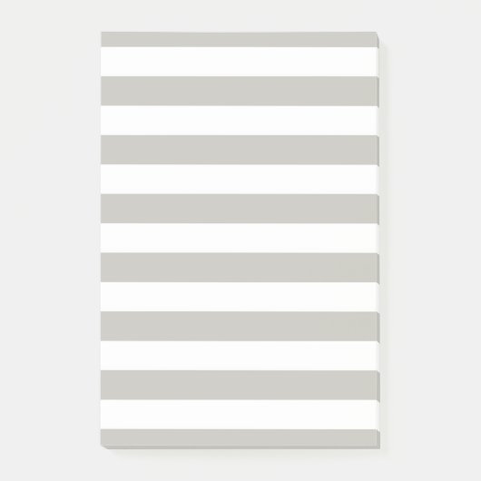 Post-it® Notes rayées grises et blanches (Devant)
